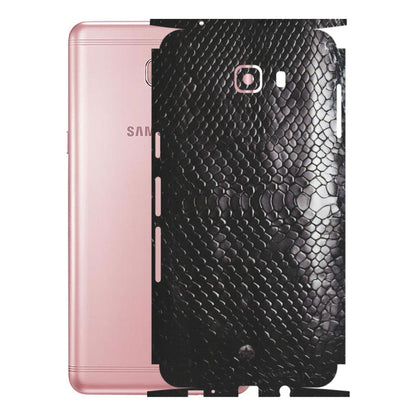 Samsung M/F/Note/Flip and C Phone Skins (All Models) - Black Snack Leather - Matte Finish (M-147) Samsung Galaxy C9 Pro