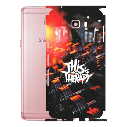 Samsung M/F/Note/Flip and C Phone Skins (All Models) - GYM Lover Therapy - Matte Finish (M-160) Samsung Galaxy C9 Pro