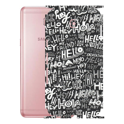 Samsung M/F/Note/Flip and C Phone Skins (All Models) - Hi Hello Doodles - Matte Finish (M-25) Samsung Galaxy C9 Pro
