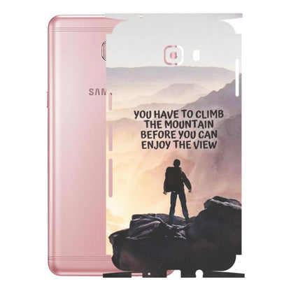 Samsung M/F/Note/Flip and C Phone Skins (All Models) - Motivational Hiking Mountain - Matte Finish (M-28) Samsung Galaxy C9 Pro