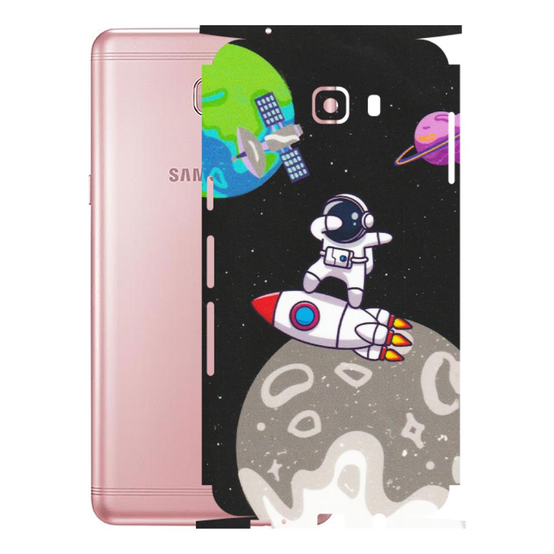 Samsung M/F/Note/Flip and C Phone Skins (All Models) - Astronaut Vibing Toon Running - Matte Finish (M-39) Samsung Galaxy C9 Pro