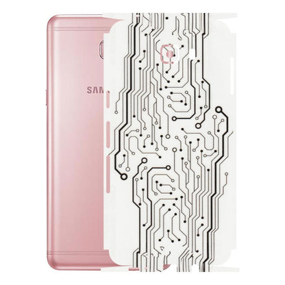 Samsung M/F/Note/Flip and C Phone Skins (All Models) - Tech Circuits - Transparent Finish (T-03) Samsung Galaxy C9 Pro