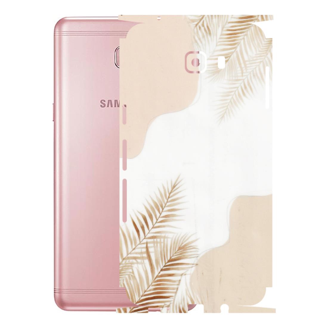 Samsung M/F/Note/Flip and C Phone Skins (All Models) - Gold Petals Abstract - Transparent Finish (T-08) Samsung Galaxy C9 Pro