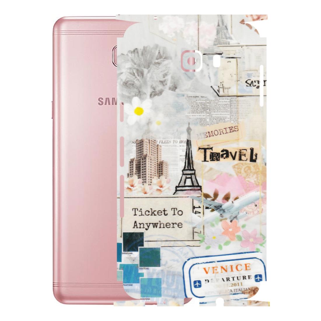 Samsung M/F/Note/Flip and C Phone Skins (All Models) - Travel Memories - Transparent Finish (T-09) Samsung Galaxy C9 Pro