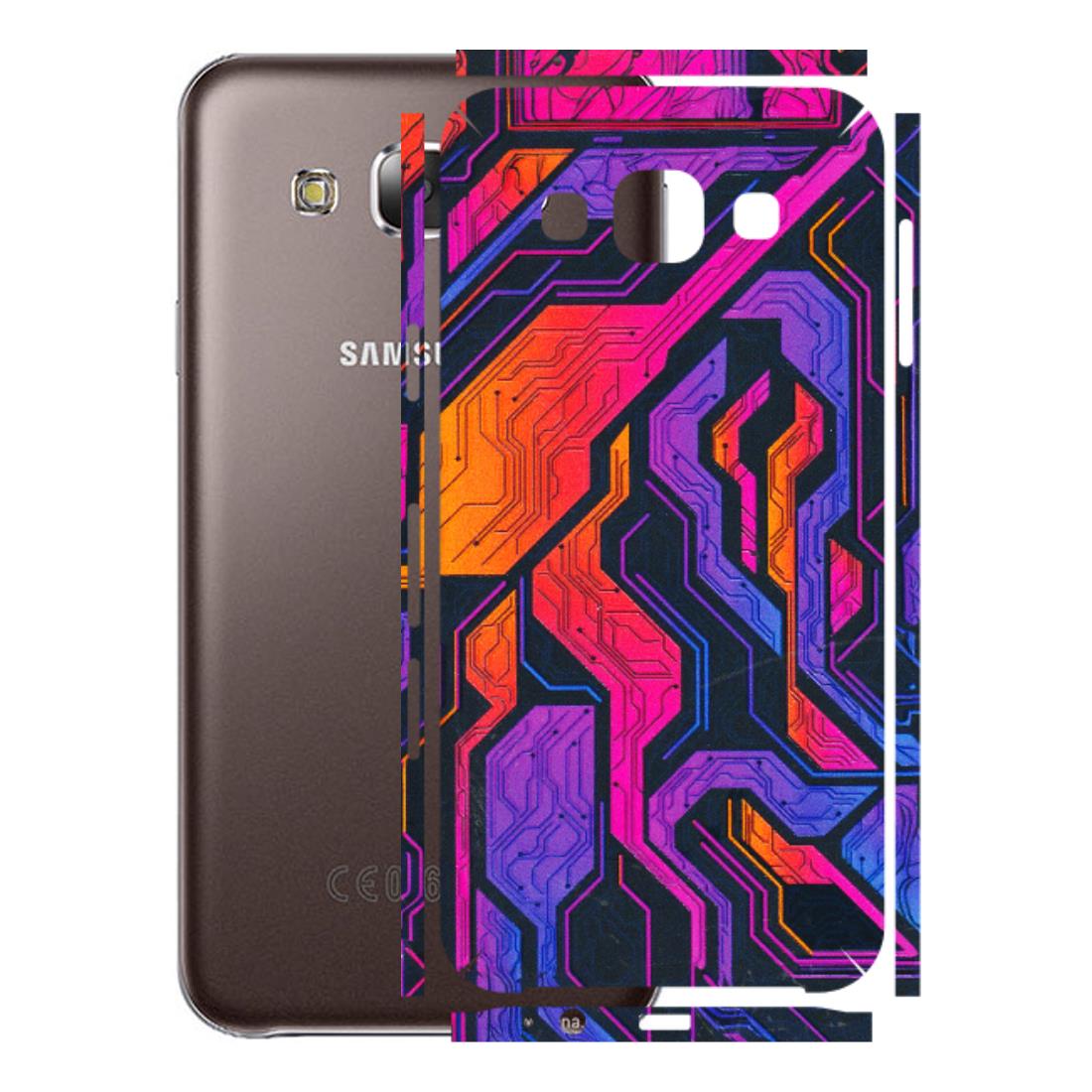 Samsung M/F/Note/Flip and C Phone Skins (All Models) - Tech Circuits Futuristic - 3D Embossed Finish (L-07) Samsung Galaxy E5