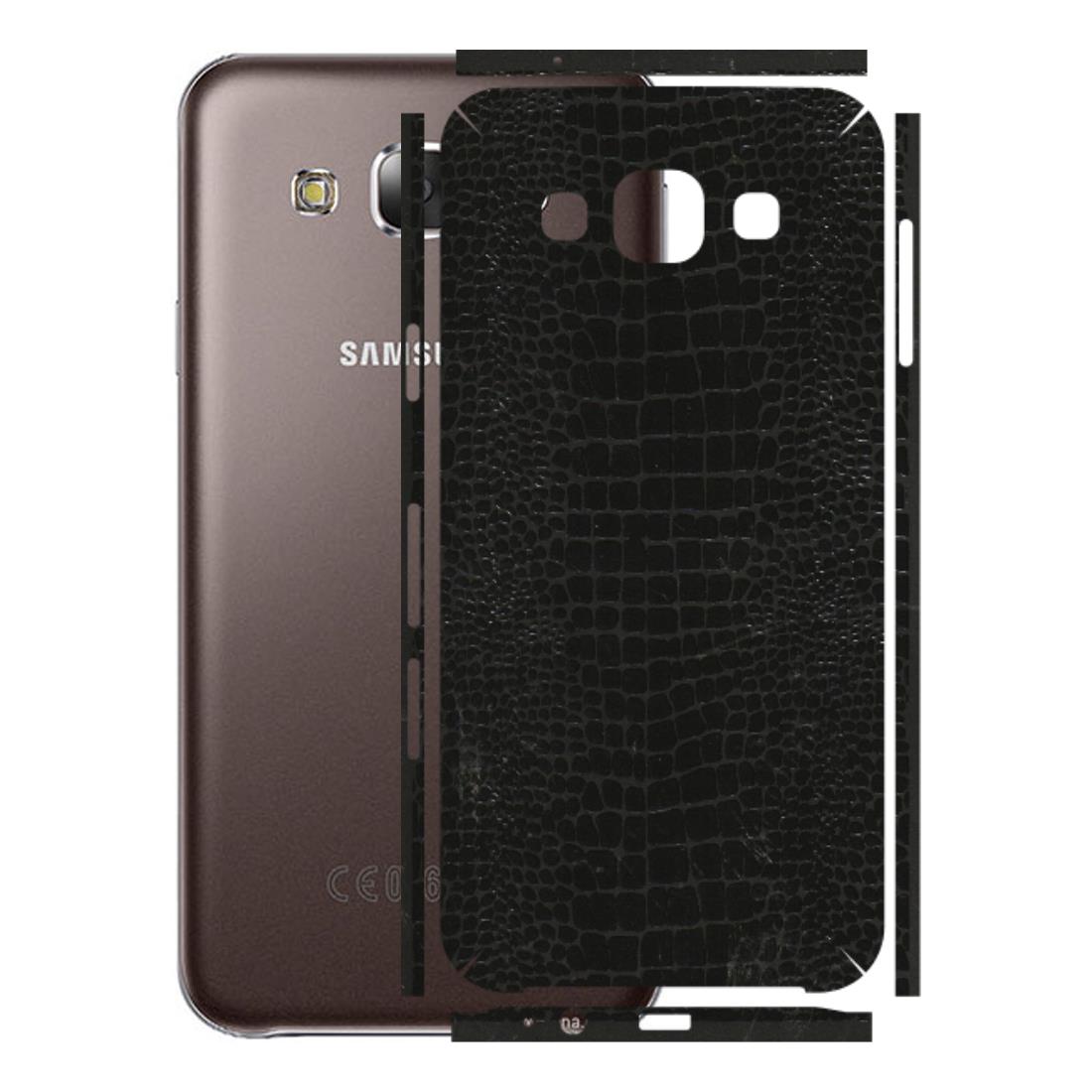 Samsung M/F/Note/Flip and C Phone Skins (All Models) - Snake Leather Black - 3D Embossed Finish (L-107) Samsung Galaxy E5