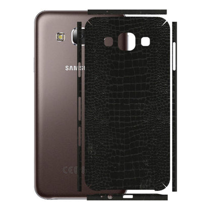 Samsung M/F/Note/Flip and C Phone Skins (All Models) - Snake Leather Black - 3D Embossed Finish (L-107) Samsung Galaxy E5