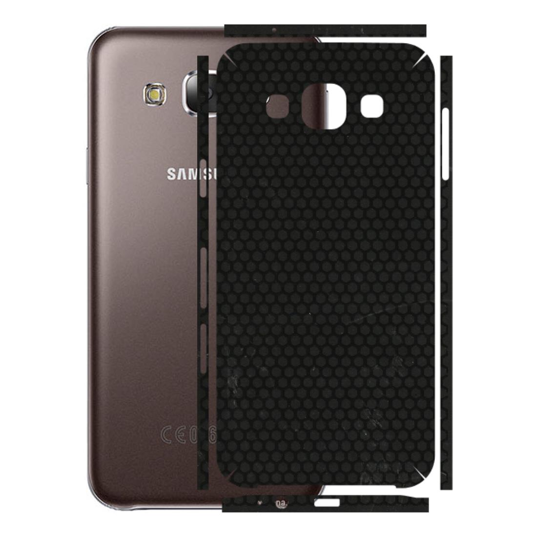 Samsung M/F/Note/Flip and C Phone Skins (All Models) - Black honeycomb - 3D Embossed Finish (L-114) Samsung Galaxy E5