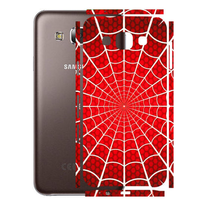 Samsung M/F/Note/Flip and C Phone Skins (All Models) - Classic Spidey Web - 3D Embossed Finish (L-115) Samsung Galaxy E5
