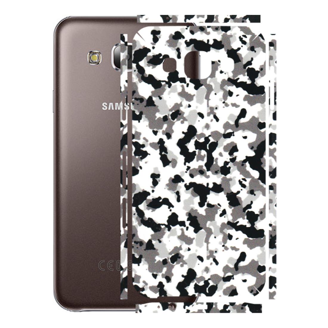 Samsung M/F/Note/Flip and C Phone Skins (All Models) - White Black Camouflage - 3D Embossed Finish (L-18) Samsung Galaxy E5