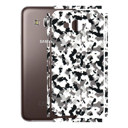 Samsung M/F/Note/Flip and C Phone Skins (All Models) - White Black Camouflage - 3D Embossed Finish (L-18) Samsung Galaxy E5
