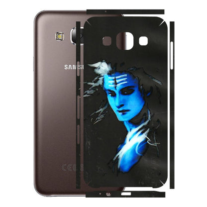 Samsung M/F/Note/Flip and C Phone Skins (All Models) - Har Har Mahadev Blue/Black - 3D Embossed Finish (L-185) Samsung Galaxy E5