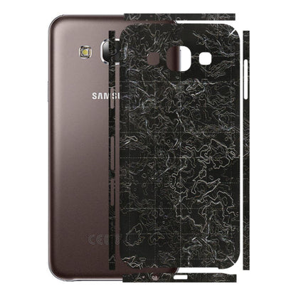 Samsung M/F/Note/Flip and C Phone Skins (All Models) - Black map Texture - 3D Embossed Finish (L-201) Samsung Galaxy E5