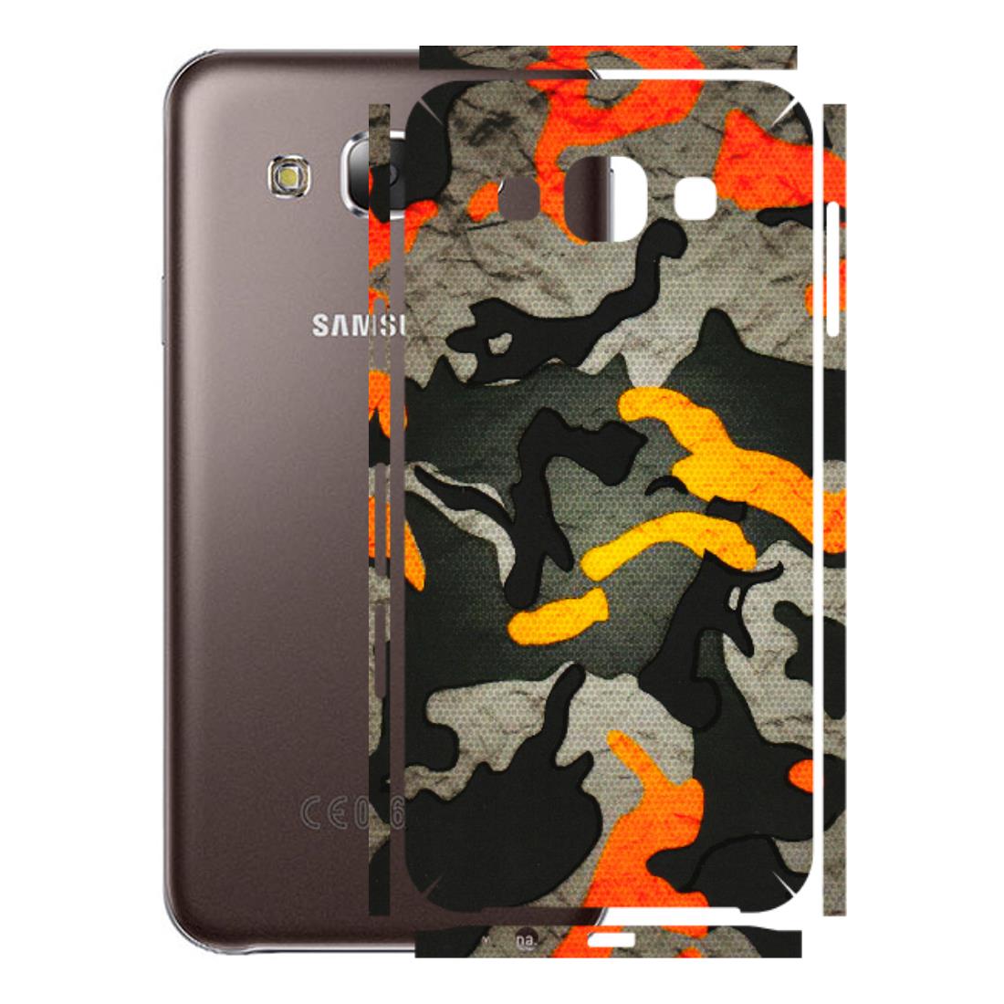 Samsung M/F/Note/Flip and C Phone Skins (All Models) - Orange Camouflage - 3D Embossed Finish (L-204) Samsung Galaxy E5