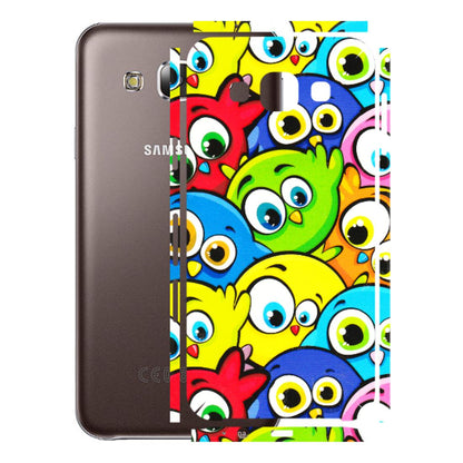 Samsung M/F/Note/Flip and C Phone Skins (All Models) - Cute Fluffy Birds - 3D Embossed Finish (L-213) Samsung Galaxy E5