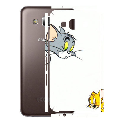 Samsung M/F/Note/Flip and C Phone Skins (All Models) - Cute Tom And Jerry - 3D Embossed Finish (L-220) Samsung Galaxy E5