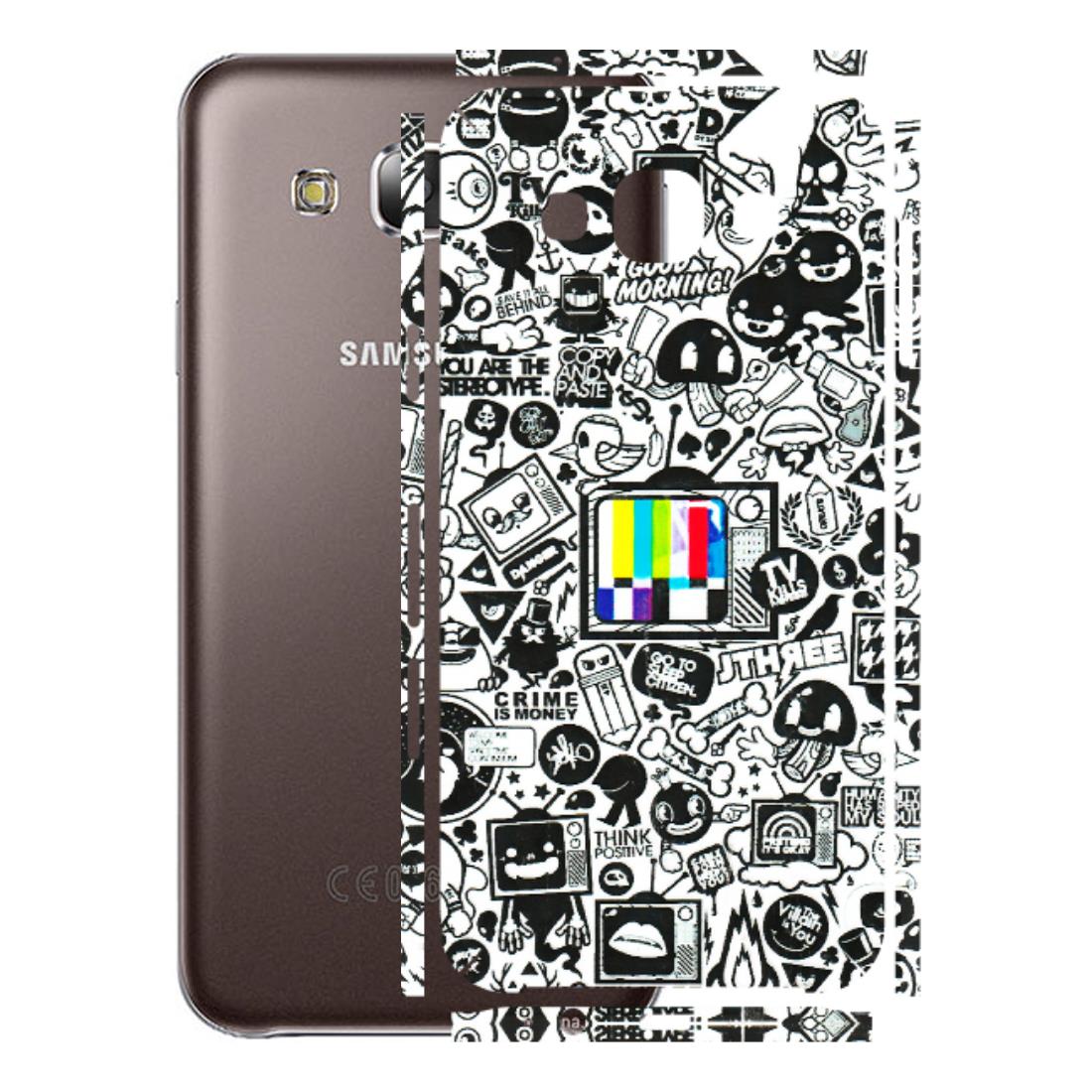 Samsung M/F/Note/Flip and C Phone Skins (All Models) - Doodles Positive Art - 3D Embossed Finish (L-263) Samsung Galaxy E5