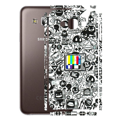 Samsung M/F/Note/Flip and C Phone Skins (All Models) - Doodles Positive Art - 3D Embossed Finish (L-263) Samsung Galaxy E5