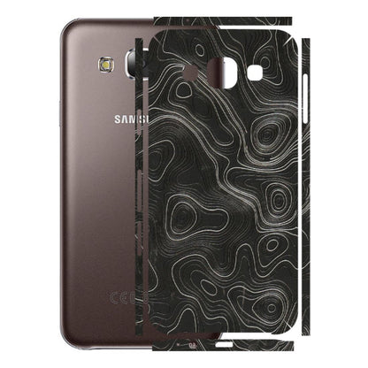 Samsung M/F/Note/Flip and C Phone Skins (All Models) - Abstract White Line Map - 3D Embossed Finish (L-269) Samsung Galaxy E5