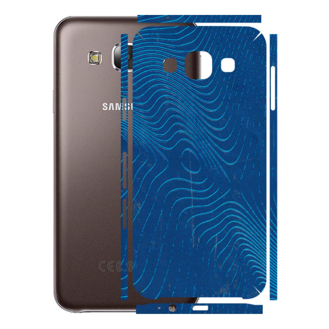Samsung M/F/Note/Flip and C Phone Skins (All Models) - Abstract Blue Line Map - 3D Embossed Finish (L-272) Samsung Galaxy E5