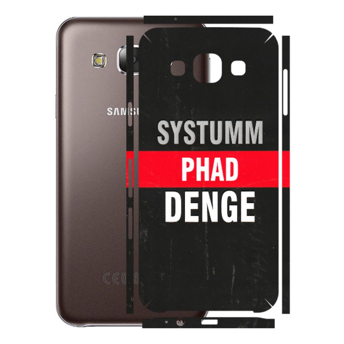 Samsung M/F/Note/Flip and C Phone Skins (All Models) - Systumm Phad Denge - 3D Embossed Finish (L-278) Samsung Galaxy E5