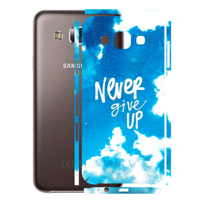 Samsung M/F/Note/Flip and C Phone Skins (All Models) - Never Give Up - 3D Embossed Finish (L-279) Samsung Galaxy E5