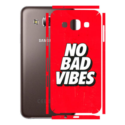 Samsung M/F/Note/Flip and C Phone Skins (All Models) - No Bad Vibes - 3D Embossed Finish (L-280) Samsung Galaxy E5