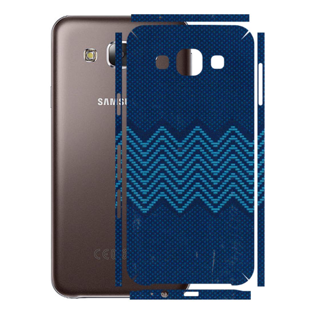Samsung M/F/Note/Flip and C Phone Skins (All Models) - Blue Sober Waves - 3D Embossed Finish (L-306) Samsung Galaxy E5