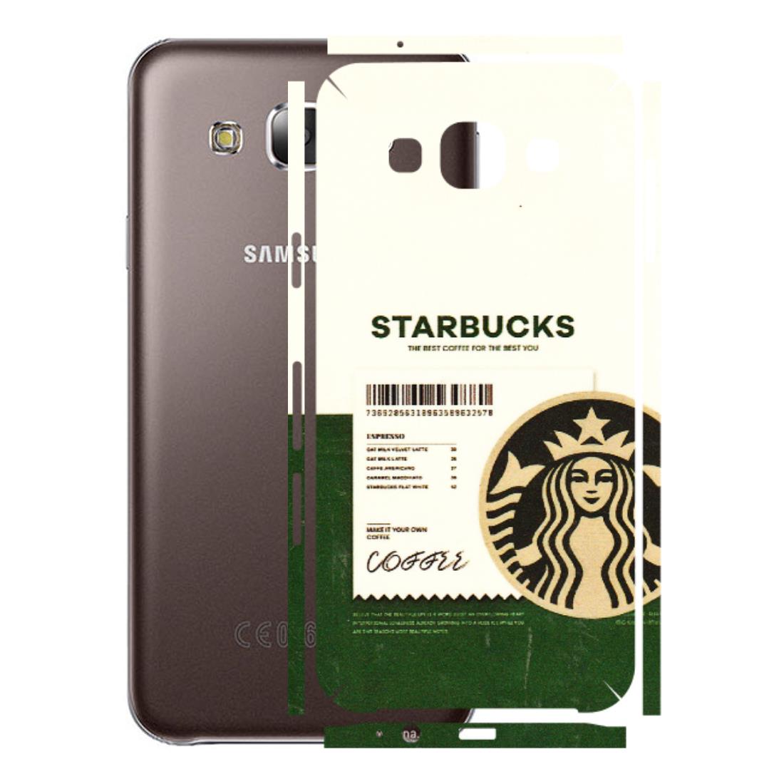 Samsung M/F/Note/Flip and C Phone Skins (All Models) - Starbucks Barcode - 3D Embossed Finish (L-308) Samsung Galaxy E5