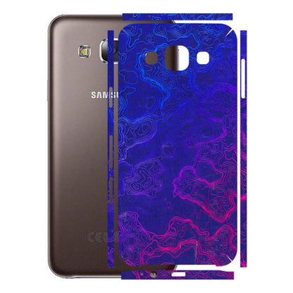 Samsung M/F/Note/Flip and C Phone Skins (All Models) - Purple Ripples Swirl - 3D Embossed Finish (L-314) Samsung Galaxy E5