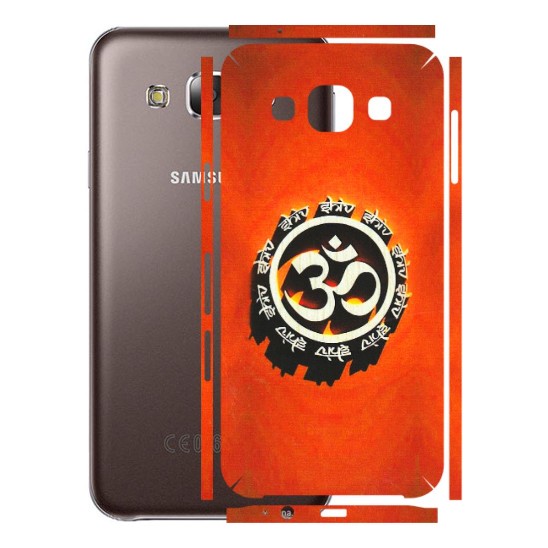 Samsung M/F/Note/Flip and C Phone Skins (All Models) - Aum Shiv Orange - 3D Embossed Finish (L-32) Samsung Galaxy E5