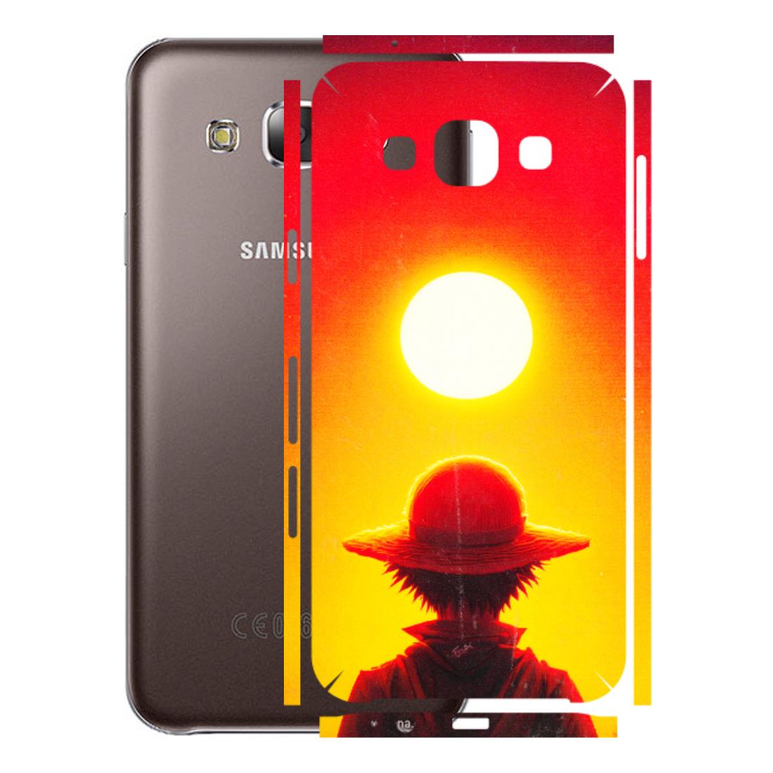 Samsung M/F/Note/Flip and C Phone Skins (All Models) - Cool Sunset With Monkey D.Luffy Anime - 3D Embossed Finish (L-329) Samsung Galaxy E5
