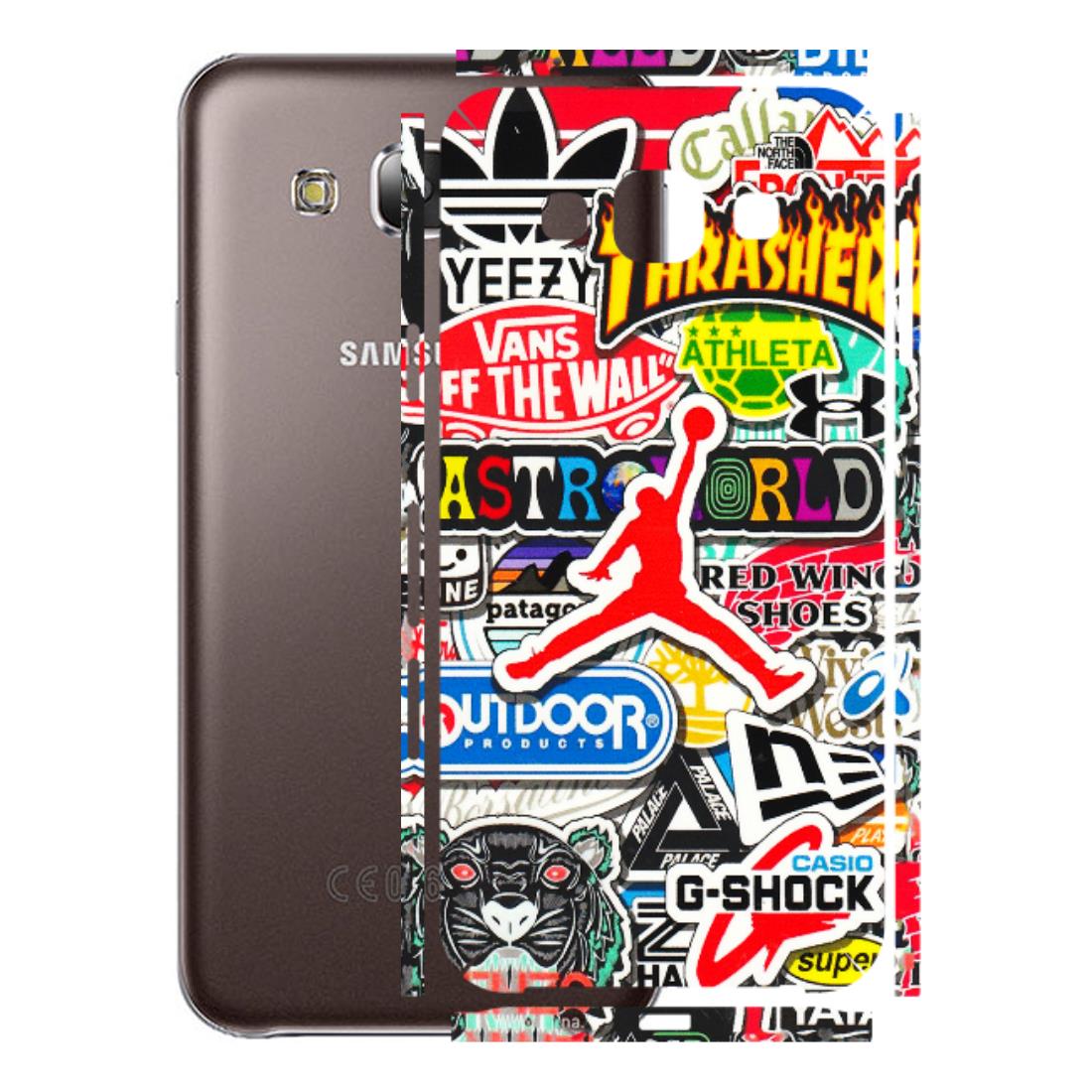 Samsung M/F/Note/Flip and C Phone Skins (All Models) - Multi Brands Sticker Graffiti - 3D Embossed Finish (L-37) Samsung Galaxy E5