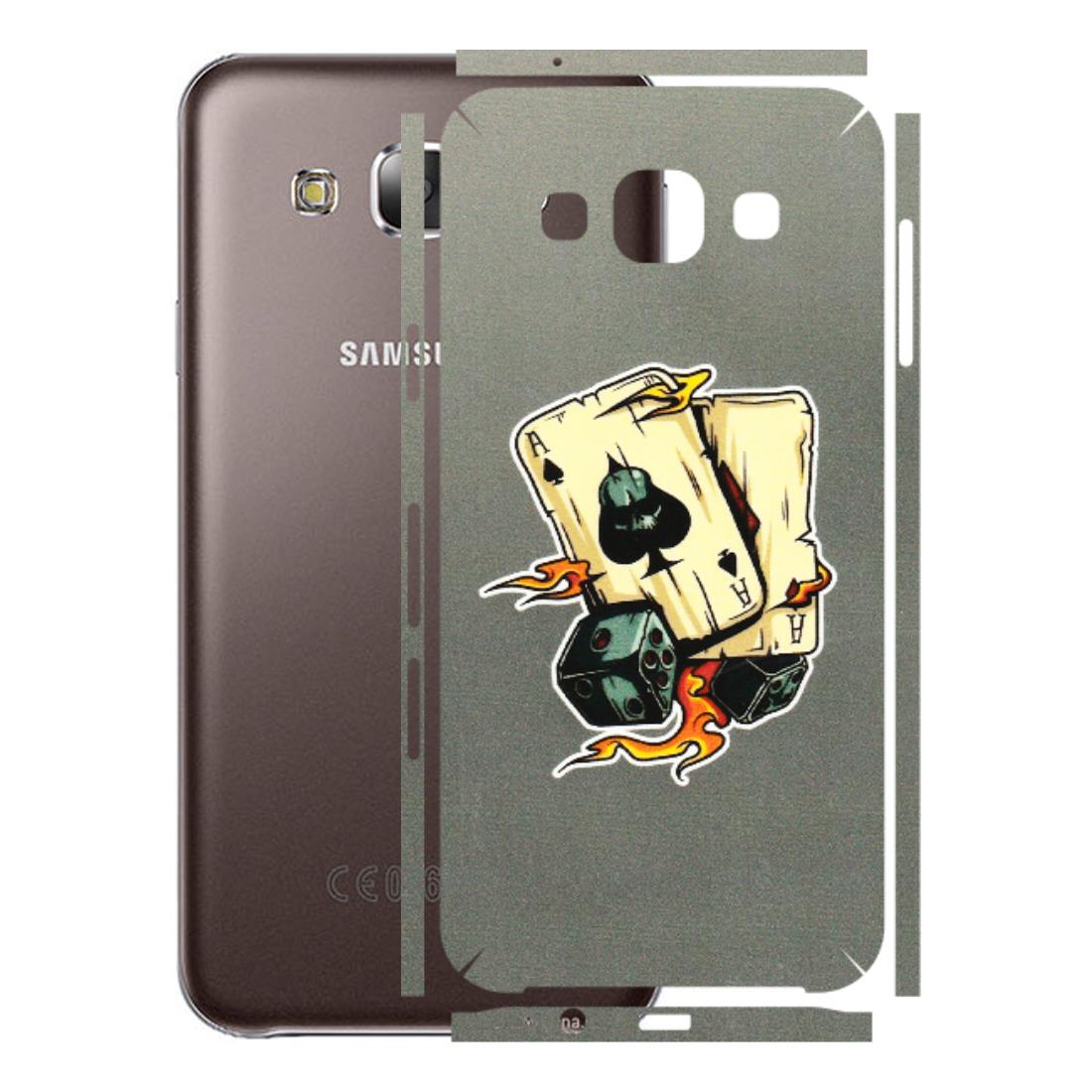 Samsung M/F/Note/Flip and C Phone Skins (All Models) - Grey Cards Of Ace - 3D Embossed Finish (L-77) Samsung Galaxy E5