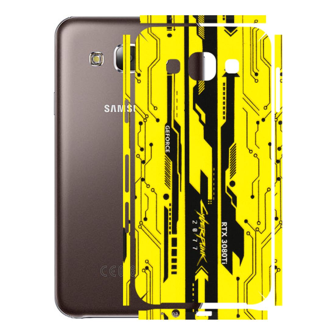Samsung M/F/Note/Flip and C Phone Skins (All Models) - Yellow Cyberpunk - 3D Embossed Finish (L-93) Samsung Galaxy E5