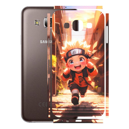 Samsung M/F/Note/Flip and C Phone Skins (All Models) - Naruto Cute Toon Running - Matte Finish (M-04) Samsung Galaxy E5