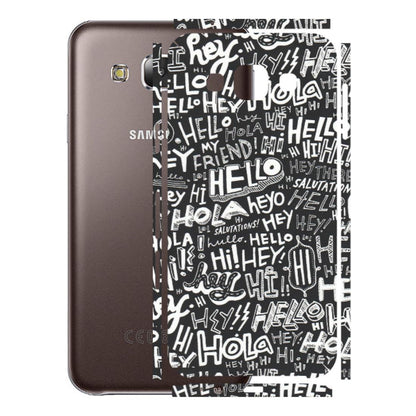 Samsung M/F/Note/Flip and C Phone Skins (All Models) - Hi Hello Doodles - Matte Finish (M-25) Samsung Galaxy E5