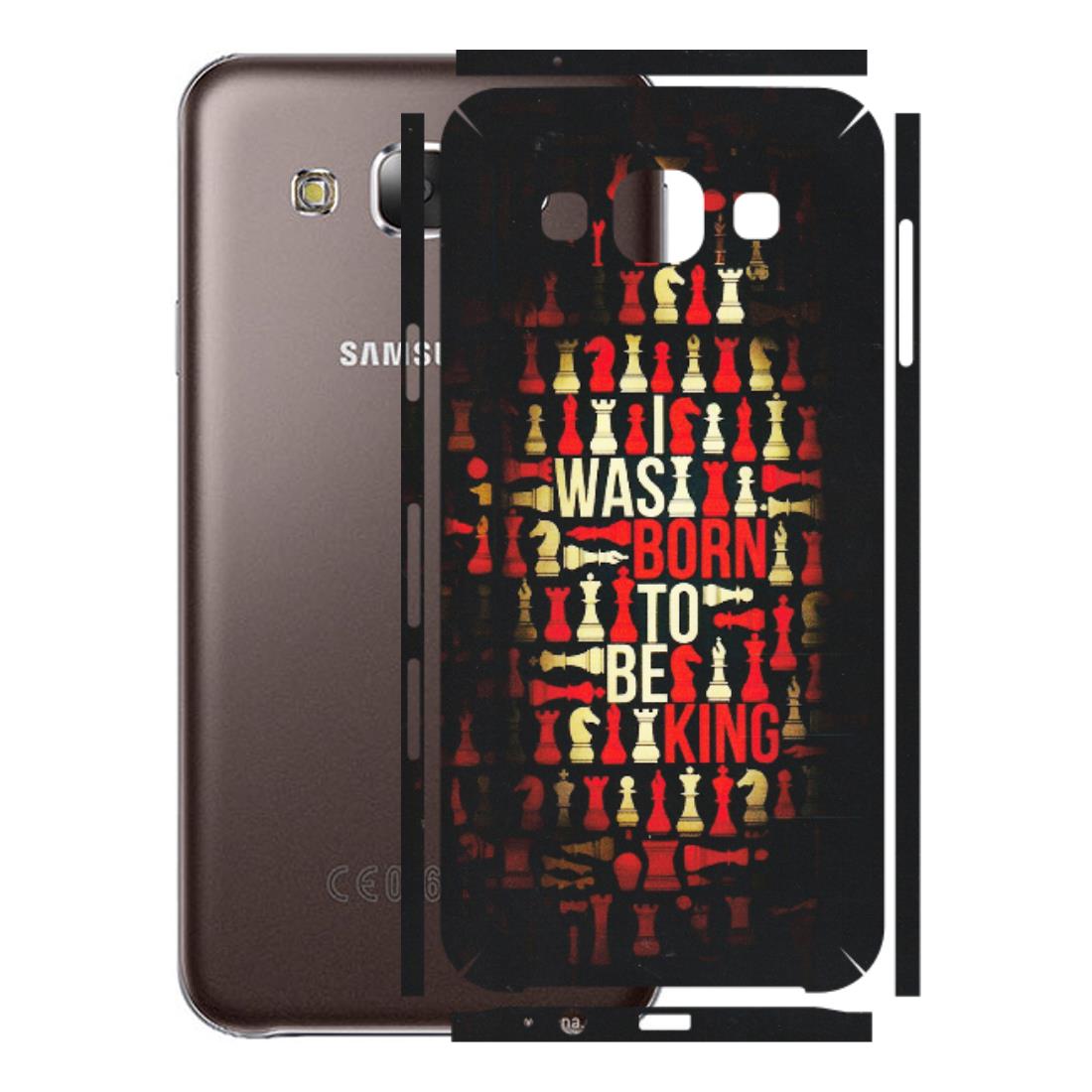 Samsung M/F/Note/Flip and C Phone Skins (All Models) - Born To Be King - Matte Finish (M-73) Samsung Galaxy E5