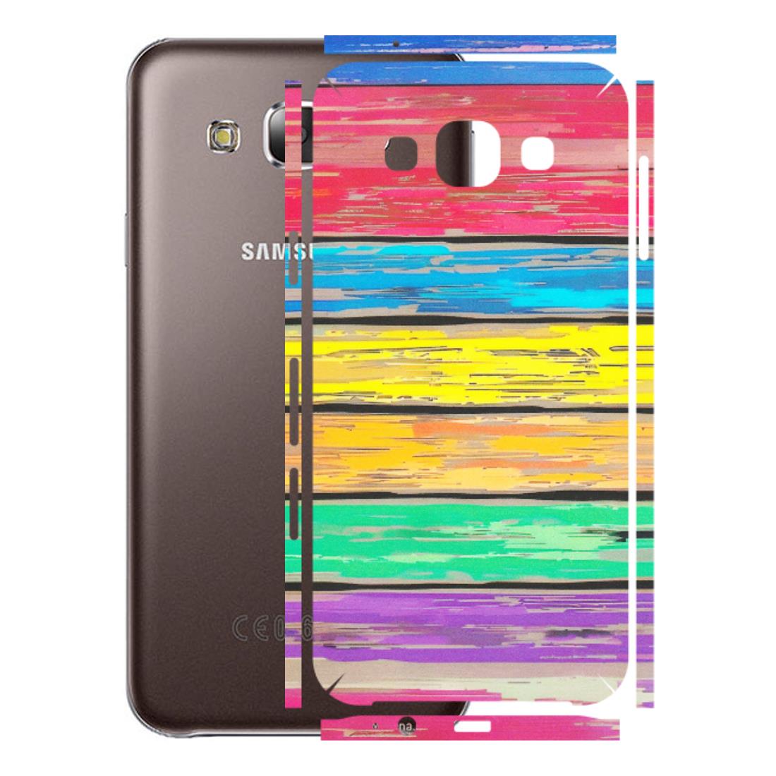 Samsung M/F/Note/Flip and C Phone Skins (All Models) - Multi Colour Wooden Wall - Matte Finish (M-96) Samsung Galaxy E5
