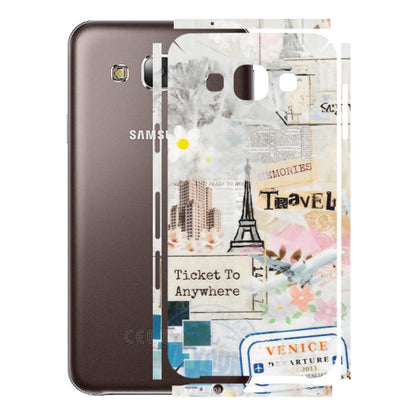 Samsung M/F/Note/Flip and C Phone Skins (All Models) - Travel Memories - Transparent Finish (T-09) Samsung Galaxy E5