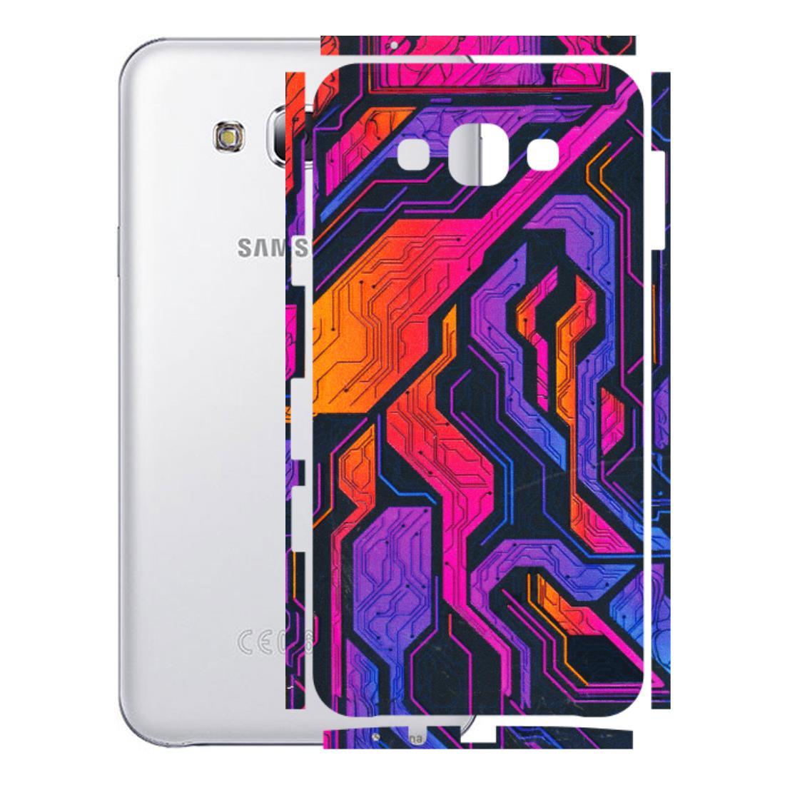 Samsung M/F/Note/Flip and C Phone Skins (All Models) - Tech Circuits Futuristic - 3D Embossed Finish (L-07) Samsung Galaxy E7