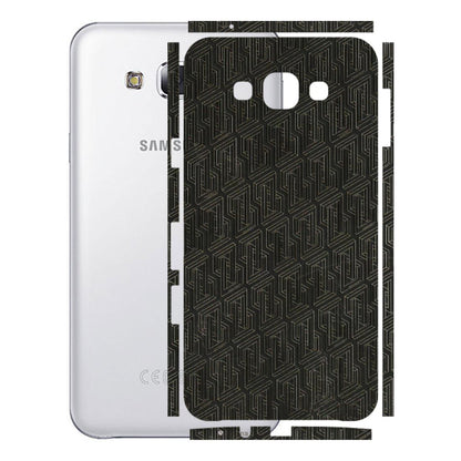 Samsung M/F/Note/Flip and C Phone Skins (All Models) - Black Abstract Pattern - 3D Embossed Finish (L-117) Samsung Galaxy E7