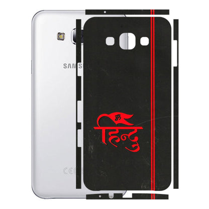 Samsung M/F/Note/Flip and C Phone Skins (All Models) - Hindu Black - 3D Embossed Finish (L-153) Samsung Galaxy E7