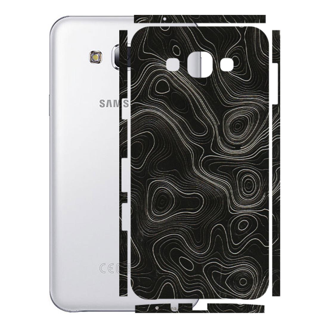 Samsung M/F/Note/Flip and C Phone Skins (All Models) - Black Swirl - 3D Embossed Finish (L-196) Samsung Galaxy E7