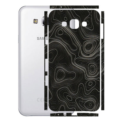 Samsung M/F/Note/Flip and C Phone Skins (All Models) - Black Swirl - 3D Embossed Finish (L-196) Samsung Galaxy E7