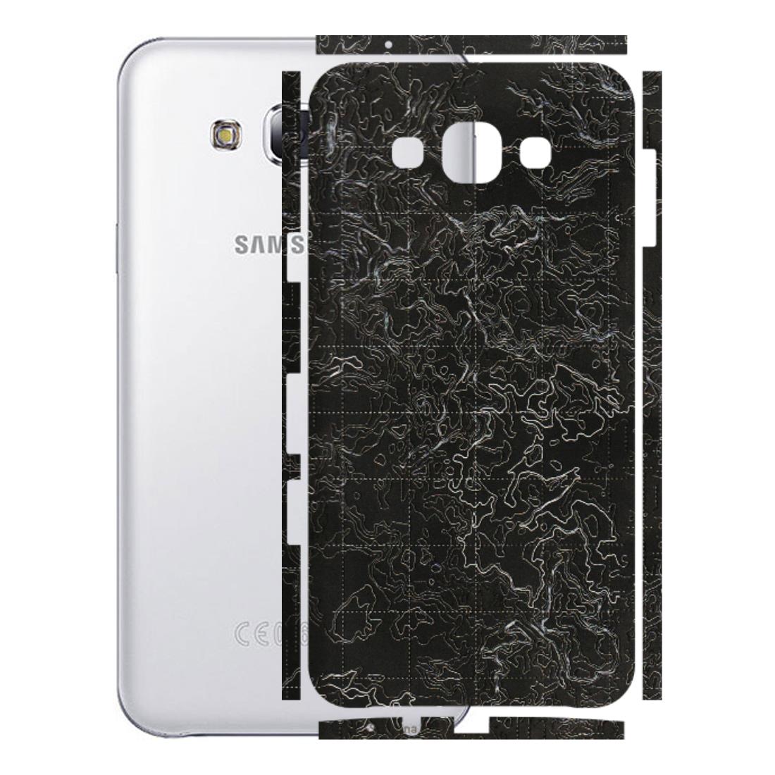 Samsung M/F/Note/Flip and C Phone Skins (All Models) - Black map Texture - 3D Embossed Finish (L-201) Samsung Galaxy E7