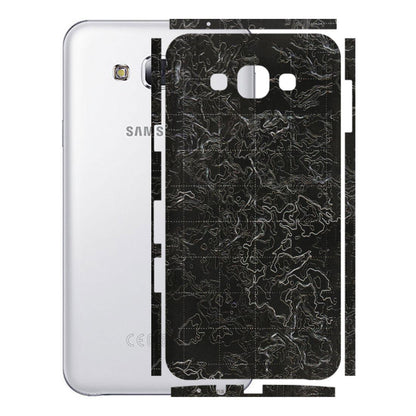 Samsung M/F/Note/Flip and C Phone Skins (All Models) - Black map Texture - 3D Embossed Finish (L-201) Samsung Galaxy E7