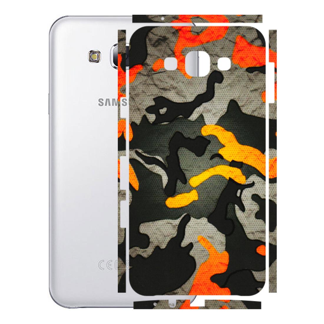 Samsung M/F/Note/Flip and C Phone Skins (All Models) - Orange Camouflage - 3D Embossed Finish (L-204) Samsung Galaxy E7