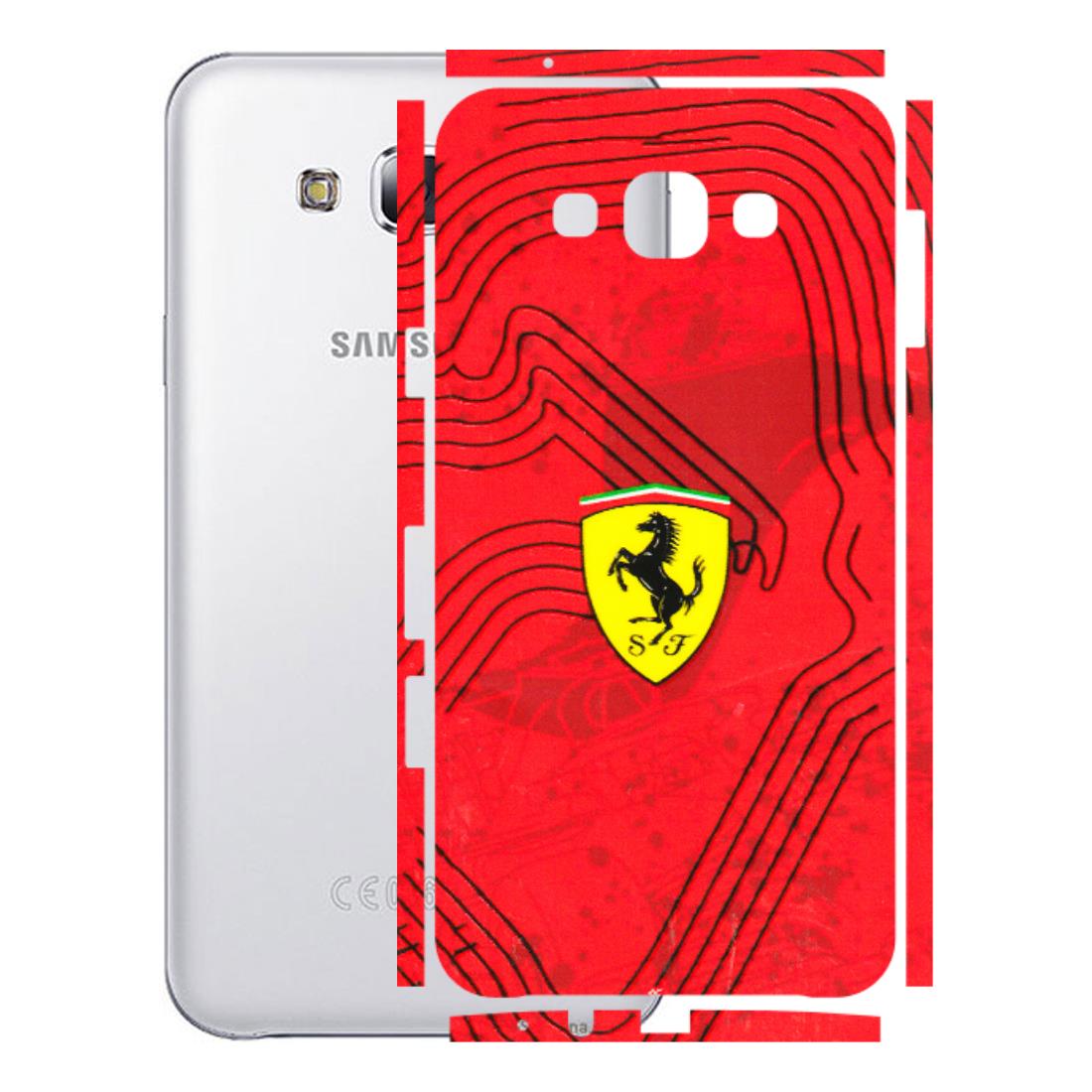 Samsung M/F/Note/Flip and C Phone Skins (All Models) - Red Ferrari Logo Stylish - 3D Embossed Finish (L-238) Samsung Galaxy E7