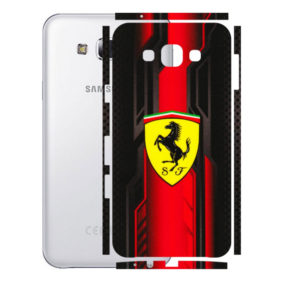 Samsung M/F/Note/Flip and C Phone Skins (All Models) - Black Ferrari Logo - 3D Embossed Finish (L-253) Samsung Galaxy E7
